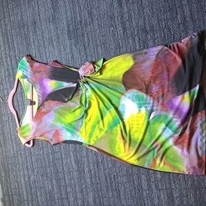 Great colors and comfort for Early Fall!! Beautiful watercolor dress